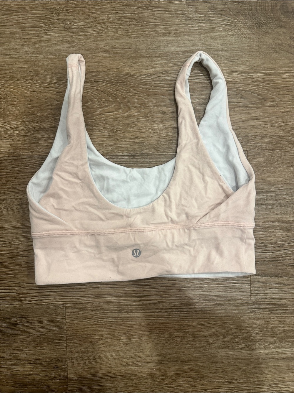 Lululemon Rejuvenate Light Pink/White Reversible Sports Bra - Picture 3 of 5